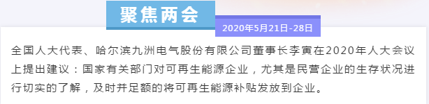 兩會(huì)聚焦｜人大代表李寅：關(guān)于切實(shí)解決可再生能源電價(jià)附加補(bǔ)貼拖欠問題的建議_海爾壁掛爐售后電話