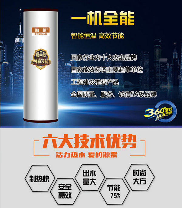 空氣能熱水器十大品牌 陽帆空氣能熱水器進(jìn)軍樓盤配套深度服務(wù)_清華同方空氣能廠家電話